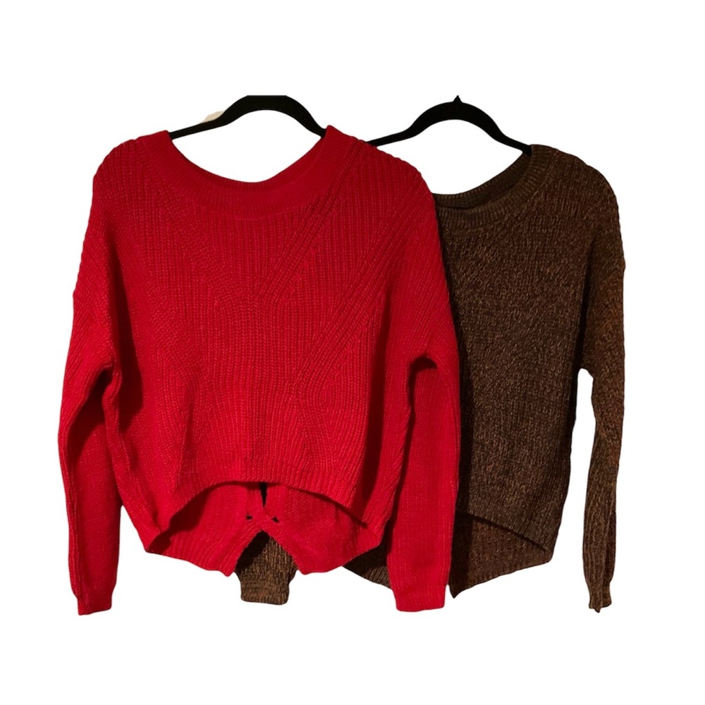Express Cropped Crew Sweaters